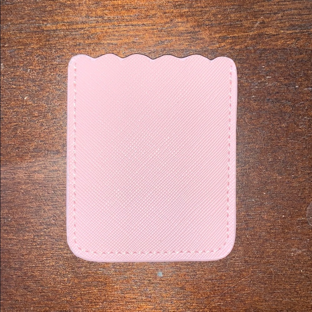 Phone wallet. Blush, pink. Adhesive. Unused.